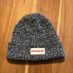 Rogue Gray Heather Knit Cuffed Beanie with Red Logo